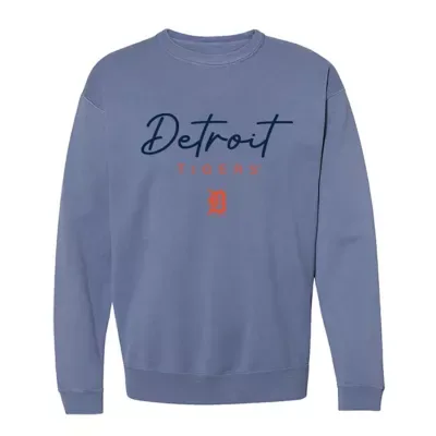MLB Detroit Tigers Pigment Dye Crewneck Sweatshirt by Soft As a Grape