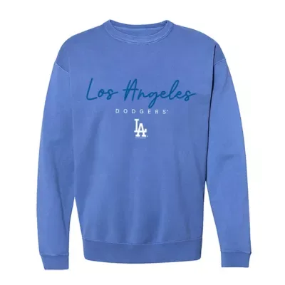 MLB Los Angeles Dodgers Pigment Dye Crewneck Sweatshirt by Soft As a Grape
