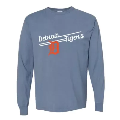 MLB Detroit Tigers Pigment Dye Long Sleeve T-Shirt by Soft As a Grape