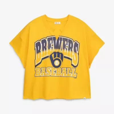 MLB Milwaukee Brewers Win Big Oversized Notch-Neck T-Shirt by 47