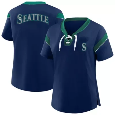 MLB Seattle Mariners Lace-Up T-Shirt by Profile