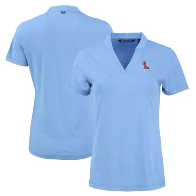 NCAA Ole Miss Rebels Forge Blade Collar V-Neck Top by Cutter & Buck