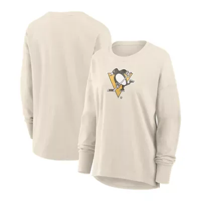 NHL Pittsburgh Penguins Distressed Logo Long Sleeve T-Shirt by Fanatics