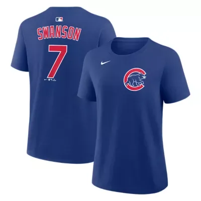 MLB Dansby Swanson Chicago Cubs Name & Number T-Shirt by Nike