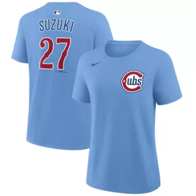 MLB Seiya Suzuki Light Chicago Cubs Name & Number T-Shirt by Nike