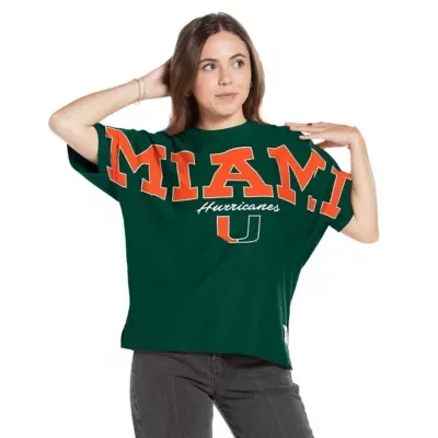 NCAA Miami Hurricanes Flannigan Oversized T-Shirt by Pressbox