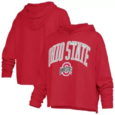 NCAA Ohio State Buckeyes Nelson Arch Over Logo Long Sleeve Hooded Slub T-Shirt by Pressbox