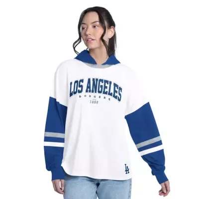 G-III 4Her by Carl Banks MLB Los Angeles Dodgers Key Player Oversized Hooded Long Sleeve T-Shirt by G-III