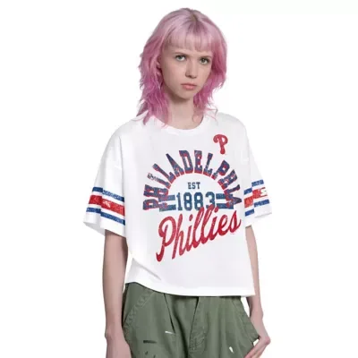 MLB Philadelphia Phillies Cropped Hurry Up Offense T-Shirt by Starter