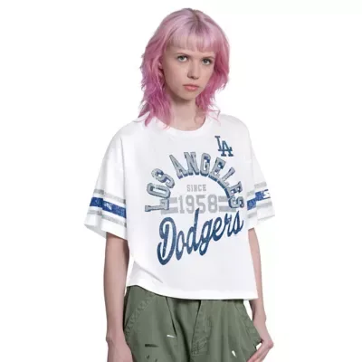 MLB Los Angeles Dodgers Cropped Hurry Up Offense T-Shirt by Starter
