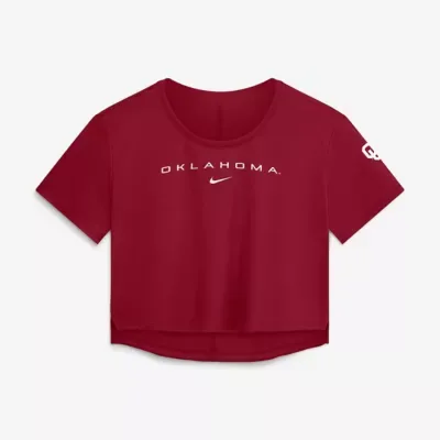 NCAA Oklahoma Sooners Premium Performance Dri-FIT Cropped Top by Nike