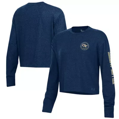 Georgia Tech Yellow Jackets NCAA Georgia Tech Jackets Icon Long Sleeve Tri-Blend T-Shirt by Under Armour