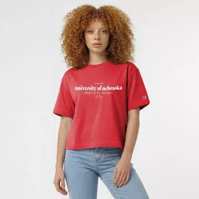NCAA Nebraska Huskers Home Wordmark T-Shirt by Champion