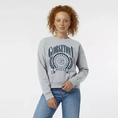 NCAA Georgetown Hoyas Academic Crest Powerblend Crewneck Sweatshirt by Champion
