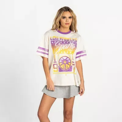 WNBA Los Angeles Sparks Vintage Drop-Shoulder Oversized T-Shirt by The Wild Collective
