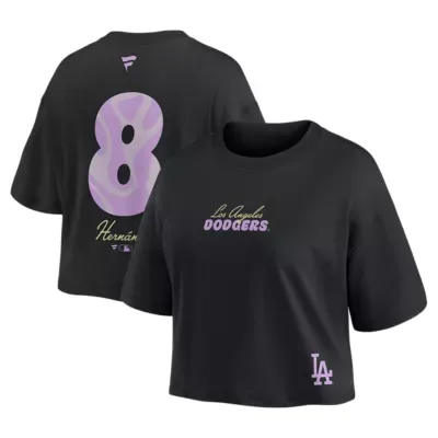 MLB Enrique Hernandez Los Angeles Dodgers Name & Number Cropped Top by Fanatics