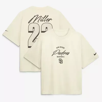 MLB Mason Miller San Diego Padres Premium Essentials Boxy Name & Number T-Shirt by Nike