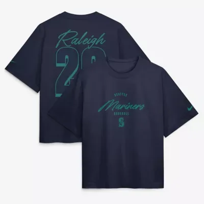 MLB Cal Raleigh Seattle Mariners Premium Essentials Boxy Name & Number T-Shirt by Nike