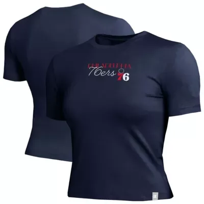 NBA Philadelphia 76ers Soft Touch Fitted Cropped T-Shirt by Champion