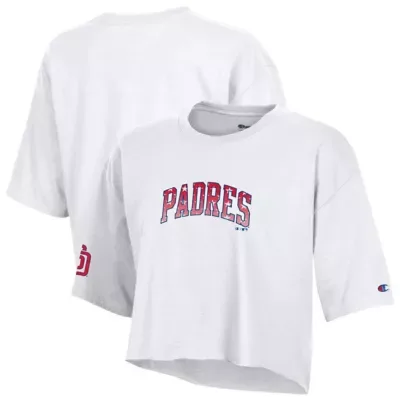 MLB San Diego Padres Boyfriend Cropped Americana T-Shirt by Champion