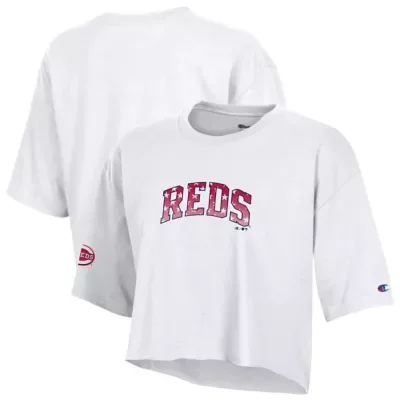 MLB Cincinnati Reds Boyfriend Cropped Americana T-Shirt by Champion