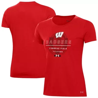 NCAA Wisconsin Badgers 2026 Lambeau Field Collection Performance Overlay T-Shirt by Under Armour