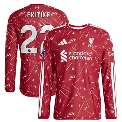 Hugo Ekitike Liverpool 2026/27 Home On-Field Authentic Long Sleeve Jersey by adidas