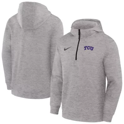 NCAA TCU Horned Frogs Coaches Dri-FIT Half-Zip Hoodie by Nike