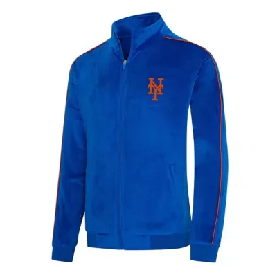MLB NCAA New York Mets Archives Velour Full-Zip Top by College Concepts