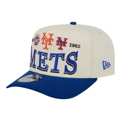 MLB New York Mets Throwback Tri-Hit A-Frame 9FIFTY Adjustable Hat by New Era