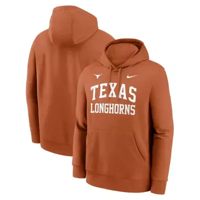 NCAA Texas Longhorns Primetime Arched Club Fleece Pullover Hoodie by Nike