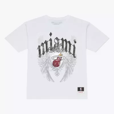 NBA Miami Heat Old English Classic T-Shirt by Mitchell & Ness