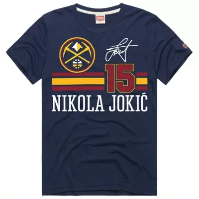NBA Nikola Joki Denver Nuggets Jersey Remix Tri-Blend T-Shirt by Homage