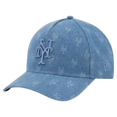 MLB New York Mets A-Frame 9FORTY Adjustable Hat - Denim by New Era