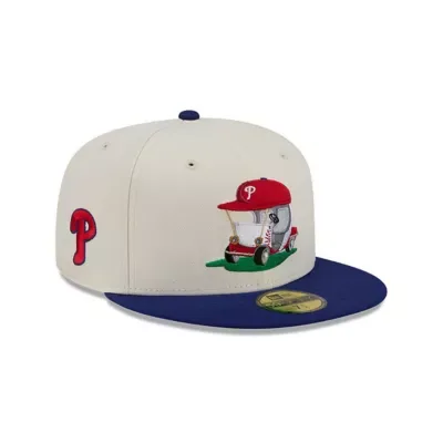 MLB Cream/Royal Philadelphia Phillies Bullpen Cart 59FIFTY Fitted Hat by New Era