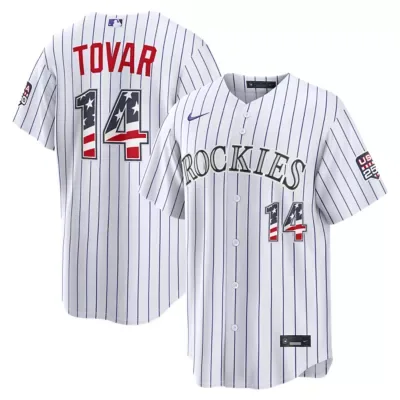 MLB Fourth of July Colorado Rockies Ezequiel Tovar USA 250 Stadium Jersey by Nike