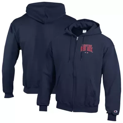 Boston Red Sox MLB Boston Sox Eco Powerblend Full-Zip Hoodie by Champion