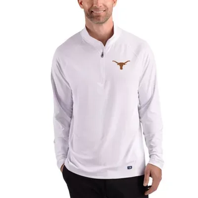 NCAA Texas Longhorns Prospect Recycled Featherlight Stretch Quarter-Zip Top by Cutter & Buck