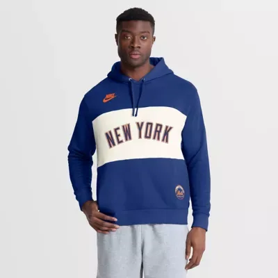 MLB New York Mets 1998-2011 Cooperstown Collection Legacy Color-Block Hoodie by Nike