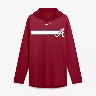 Alabama Crimson Tide NCAA Nike Alabama Tide Primetime Pattern Tri-Blend Dri-FIT Long Sleeve Hooded T-Shirt by Nike