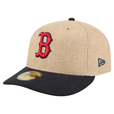 Boston Red Sox MLB Natural/Navy Boston Sox Twine 59FIFTY Fitted Hat by New Era