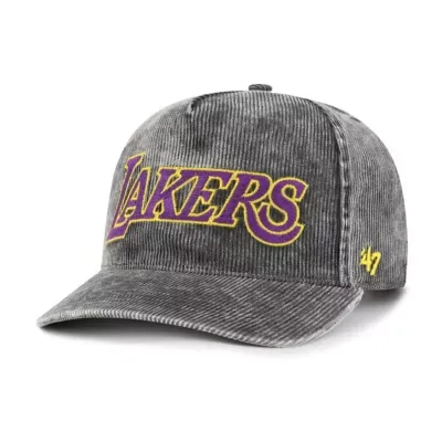 NBA Los Angeles Lakers Reclaim Snow Wash Corduroy Adjustable Hitch Hat by 47