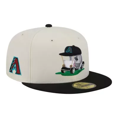 MLB Cream/Black Arizona Diamondbacks Bullpen Cart 59FIFTY Fitted Hat by New Era