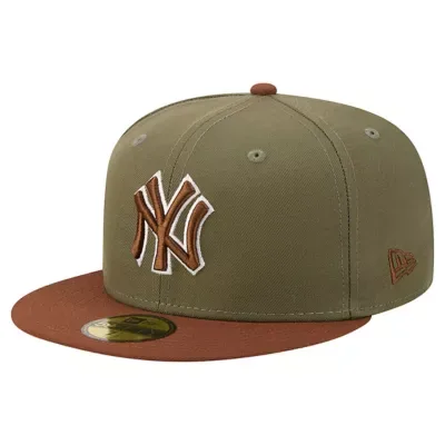 MLB Olive/Brown New York Yankees Color Pack 59FIFTY Fitted Hat by New Era