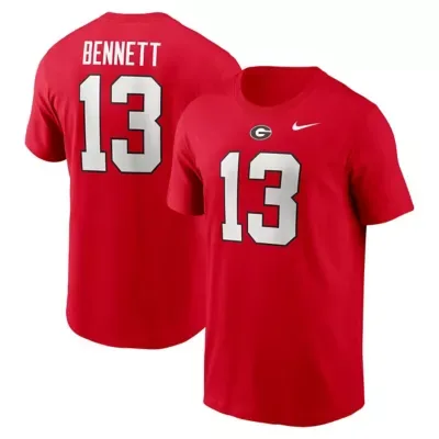 NCAA Stetson Bennett Georgia Bulldogs Name & Number T-Shirt by Nike