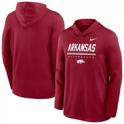 NCAA Arkansas Razorbacks 2026 Sideline Dri-FIT Lightweight Hooded Top by Nike