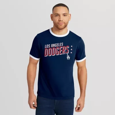 Darius Rucker Collection by Fanatics MLB Los Angeles Dodgers Americana Washed Ringer T-Shirt by Fanatics