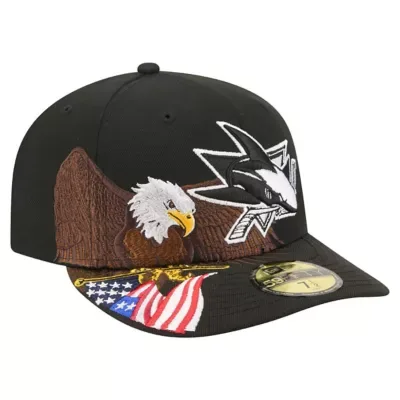 NHL San Jose Sharks Freedom Pre-Curved 59FIFTY Fitted Hat by New Era