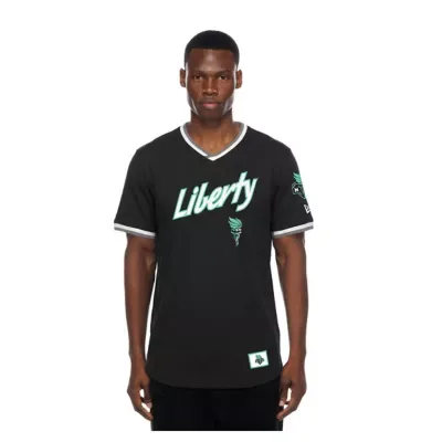WNBA New York Liberty Sport Classics Capsule V-Neck Fashion Jersey by New Era
