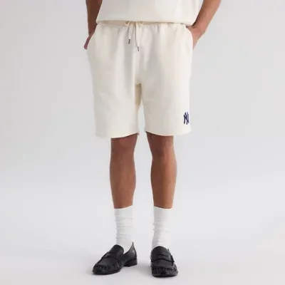MLB Bisque New York Yankees Iconic Terry Warm-Up Shorts by Fanatics